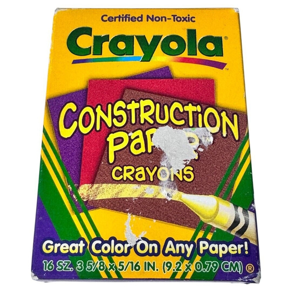Crayola Construction Paper Crayons 16 Count Vivid Colors Non Toxic Assorted C124